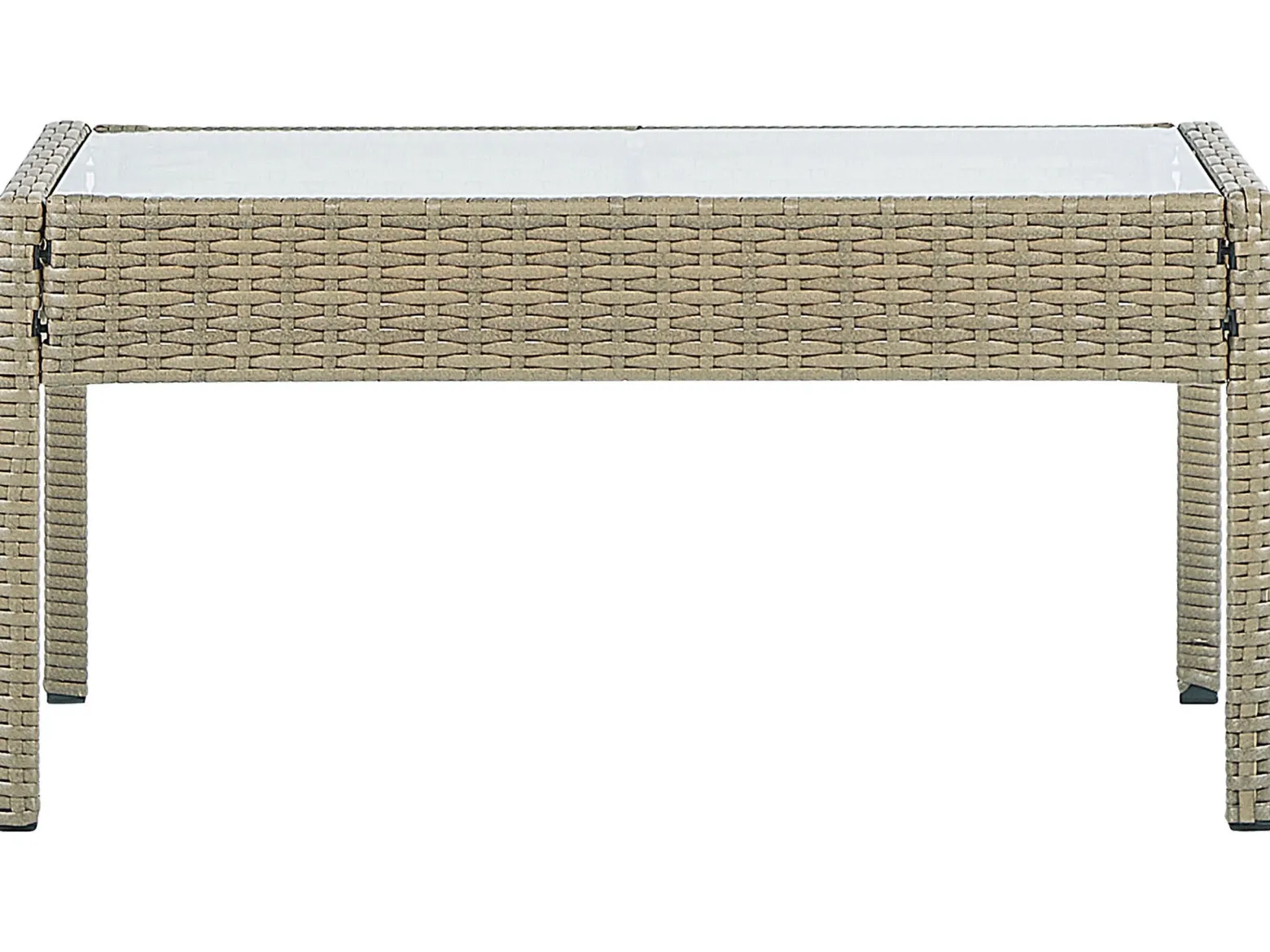 Zestaw ogrodowy 4-osobowy rattan brązowy