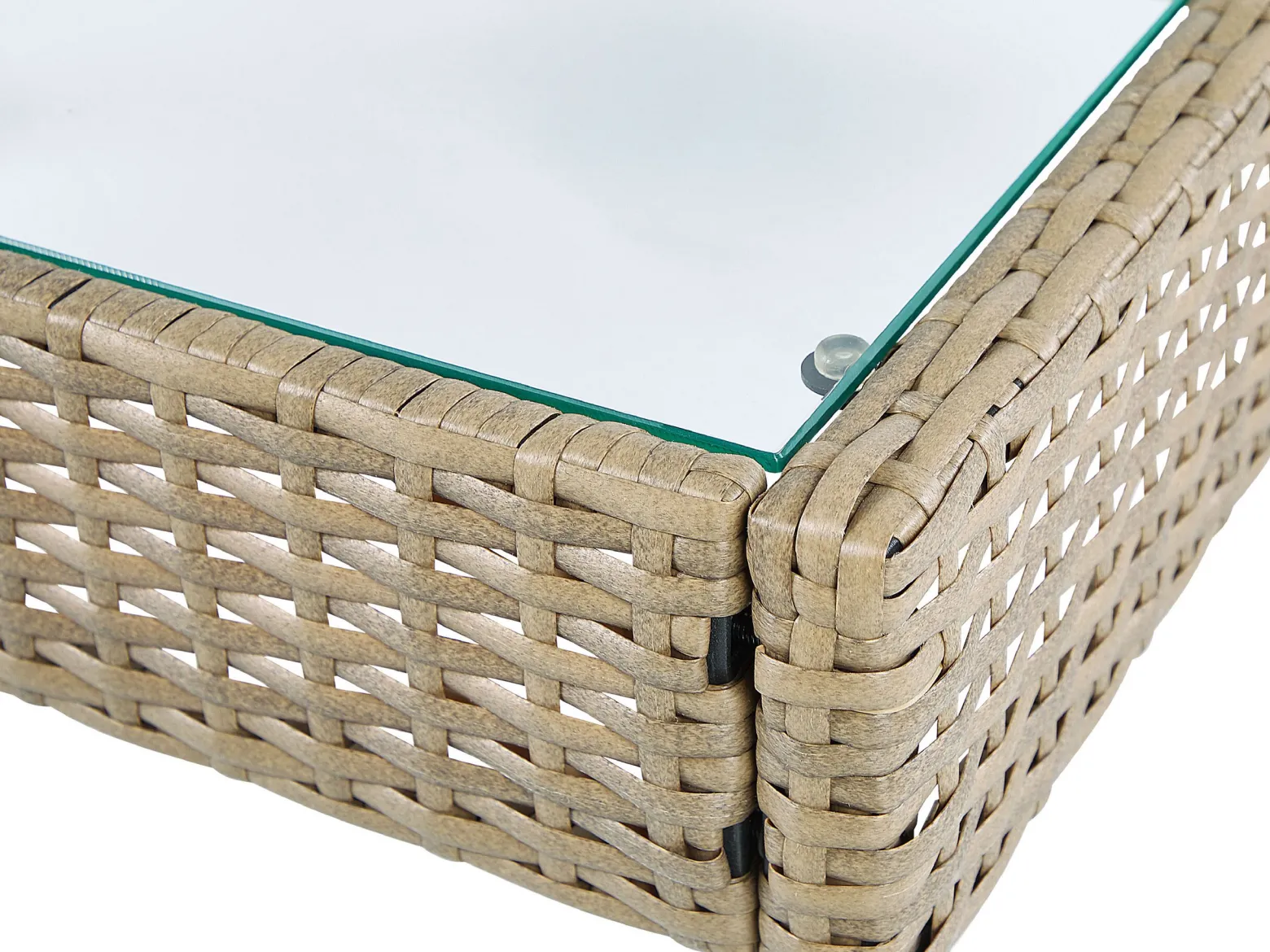 Zestaw ogrodowy 4-osobowy rattan brązowy