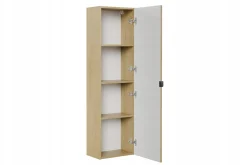 Zestaw OVALIA CREMONA 80 cm Dąb z Umywalką PURE i Słupkiem MDF nowoczesny
