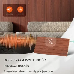 Zestaw 8 Paneli Akustycznych z Listwami Drewnianymi Czarny Orzech