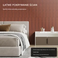 Zestaw 8 Paneli Akustycznych z Listwami Drewnianymi Czarny Orzech