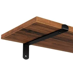 Zestaw 2 półek ściennych Retro 60x20 cm brązowy