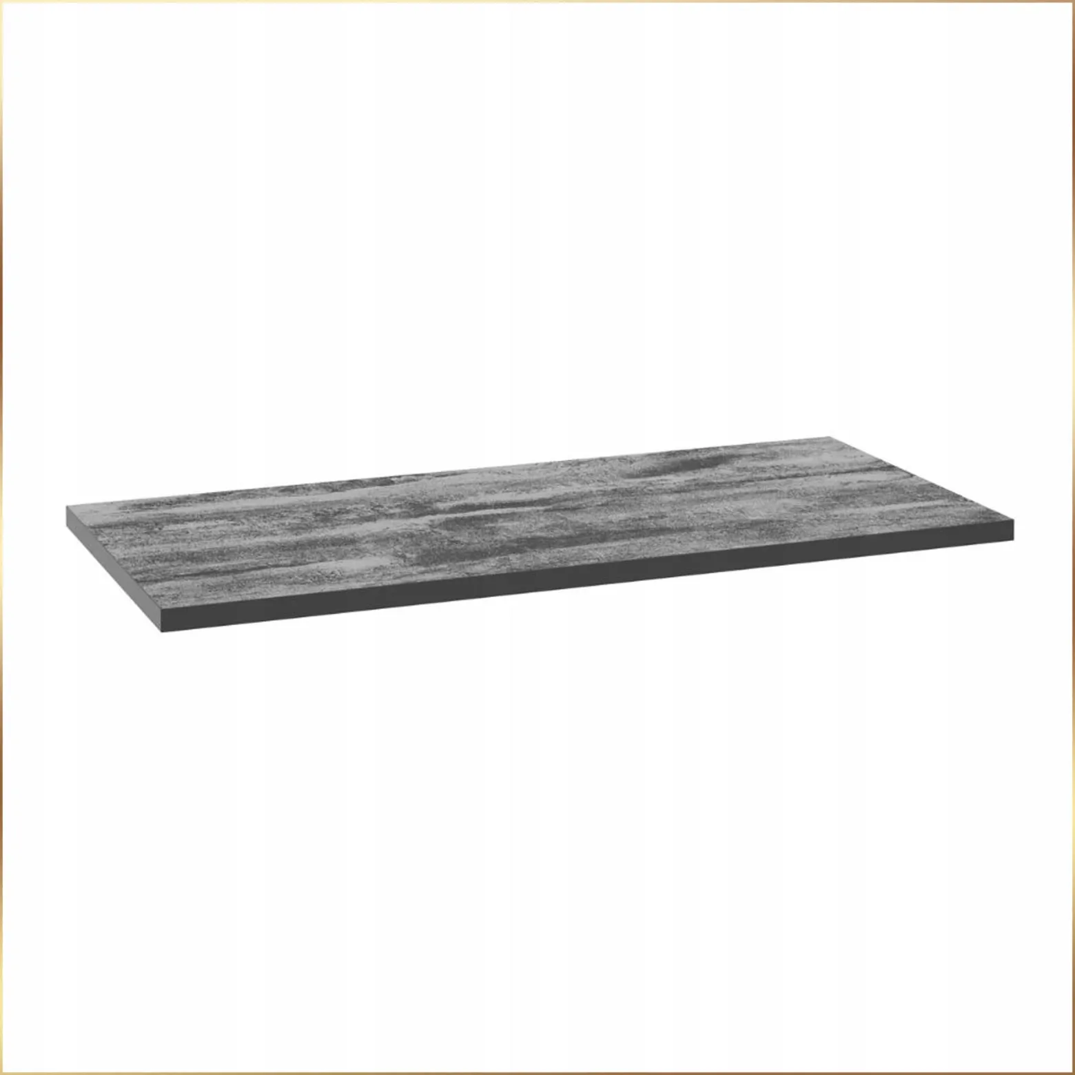 Zestaw Szafek Kuchennych 100 x 60 cm Dąb Artisan Szuflady Blat Beton Czarny
