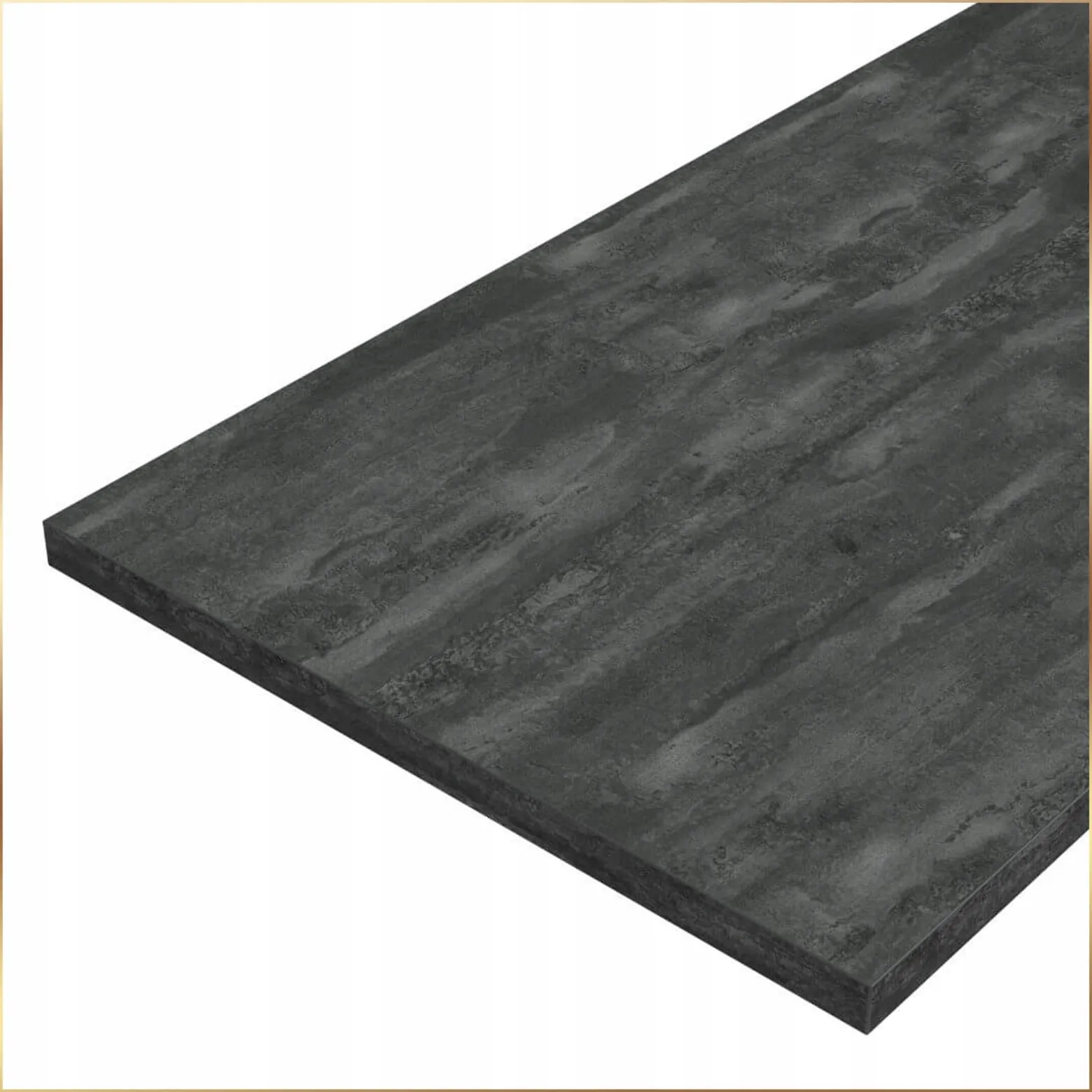 Zestaw Szafek Kuchennych 100 x 60 cm Dąb Artisan Szuflady Blat Beton Czarny