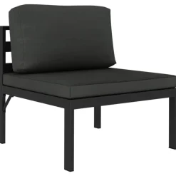 Zestaw wypoczynkowy do ogrodu Antracyt Aluminium 2x hjørne + 2x sofa