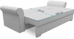 Zestaw Wypoczynkowy do Salonu Merida Sofa + 2 Fotele Żółty