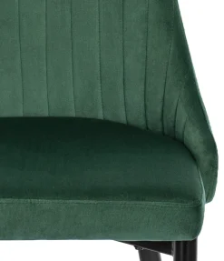 Zestaw 4x Krzesło Salon Loft BARI Zielone Welur