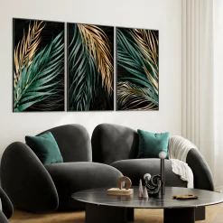 ZESTAW 3X Plakat Liście Palmowe 30x40cm
