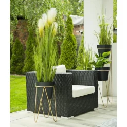Złoty nowoczesny kwietnik Loft 50 cm